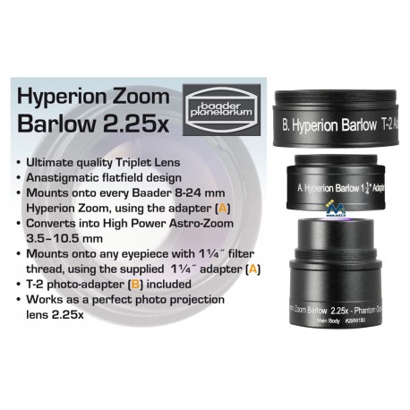 Baader Hyperion Zoom 2.25x Barlow