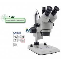 Optika SZM-LED2 Stereomicroscopio trinoculare zoom 7x-45x