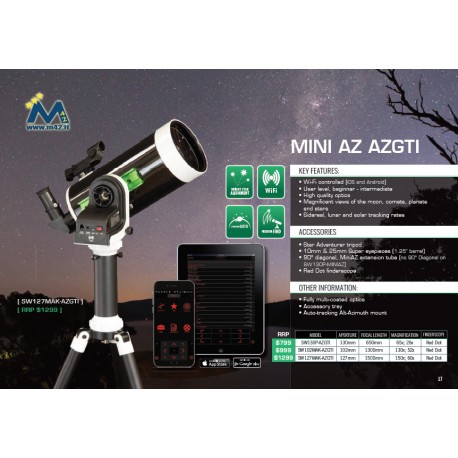 Telescopio Sky-Watcher Skymax 102 AZGTI Wi-Fi