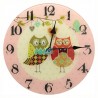 Orologio da parete in vetro Gufetti - Pink