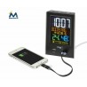 Sveglia radiocontrollata Charge-IT con prese di ricarica USB