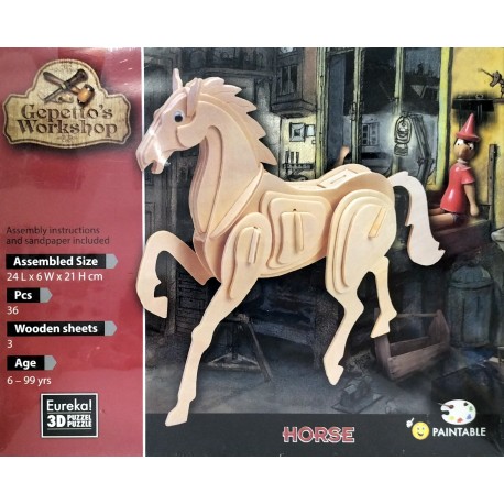 Puzzle Cavallo in legno